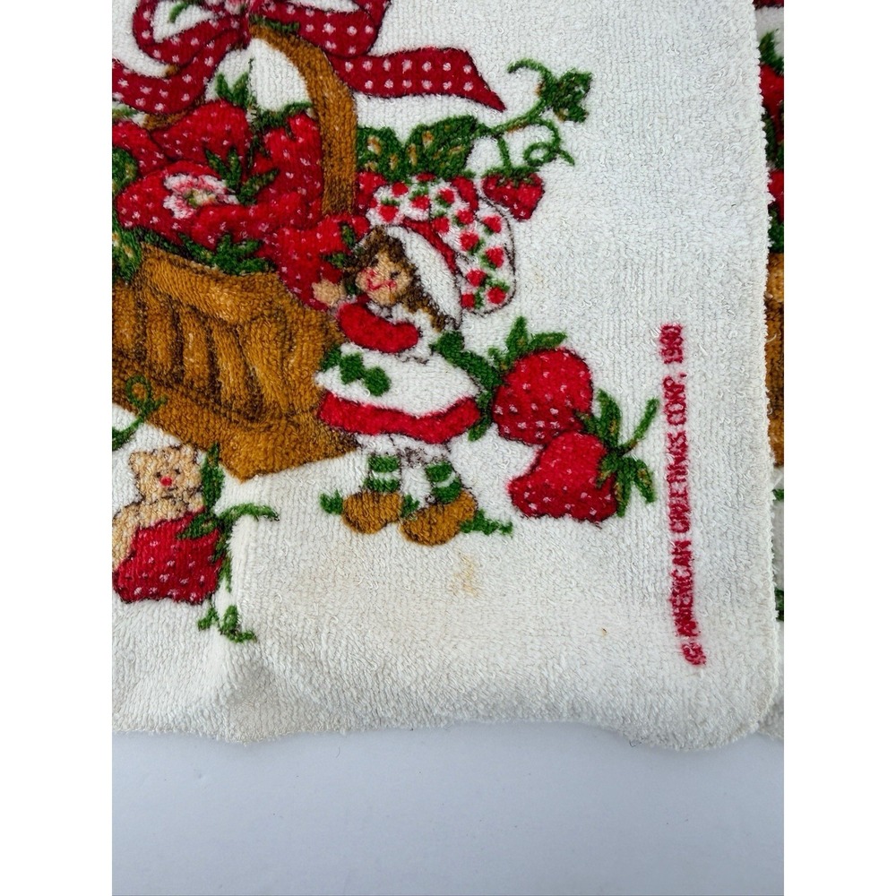 Vintage Strawberry Shortcake Washcloth Cloth 1980 American Greetings (2 pc) - Picture 12 of 12